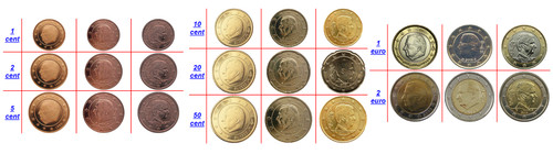 Euro belgio fdc sciolti - belgio,