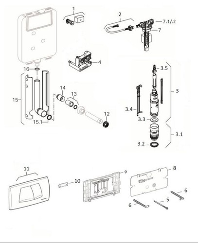 Geberit ricambi cassetta - ricambi,